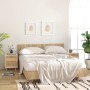 Nachttisch aus massivem weißem Kiefernholz und natürlichem Rattan von vidaXL, Nachttische - Ref: Foro24-345606, Preis: 75,53 ...