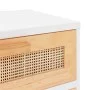Nachttisch aus massivem weißem Kiefernholz und natürlichem Rattan von vidaXL, Nachttische - Ref: Foro24-345606, Preis: 74,17 ...