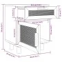 Nachttisch aus massivem weißem Kiefernholz und natürlichem Rattan von vidaXL, Nachttische - Ref: Foro24-345606, Preis: 74,17 ...