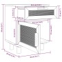 Nachttisch aus massivem weißem Kiefernholz und natürlichem Rattan von vidaXL, Nachttische - Ref: Foro24-345606, Preis: 75,53 ...