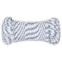 White polypropylene boat rope 4 mm 25 m by vidaXL, Ropes and metal cords - Ref: Foro24-152274, Price: 8,82 €, Discount: %