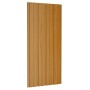 Panel de tejado acero galvanizado color madera 12 uds 100x45 cm