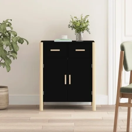 Black plywood sideboard 62x38x75 cm by vidaXL, Sideboards - Ref: Foro24-345676, Price: 69,44 €, Discount: %