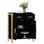 Black plywood sideboard 62x38x75 cm by vidaXL, Sideboards - Ref: Foro24-345676, Price: 69,44 €, Discount: %