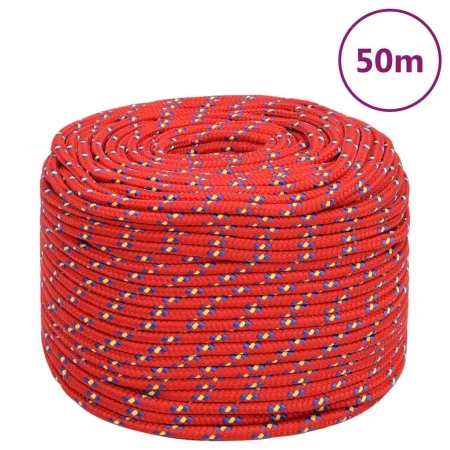 Red polypropylene boat rope 8 mm 50 m by vidaXL, Ropes and metal cords - Ref: Foro24-152396, Price: 18,21 €, Discount: %