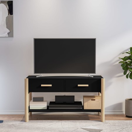 Schwarzer TV-Schrank aus Sperrholz, 82 x 38 x 45 cm von vidaXL, TV-Möbel - Ref: Foro24-345661, Preis: 50,05 €, Rabatt: %