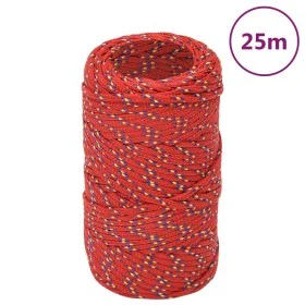 Red polypropylene boat rope 2 mm 25 m by vidaXL, Ropes and metal cords - Ref: Foro24-152370, Price: 8,82 €, Discount: %