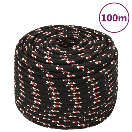 Black 12 mm 100 m polypropylene boat rope by vidaXL, Ropes and metal cords - Ref: Foro24-152354, Price: 52,76 €, Discount: %