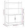 Hohes weißes Sperrholz-Sideboard 80x40x121 cm von vidaXL, Sideboards - Ref: Foro24-345700, Preis: 108,43 €, Rabatt: %