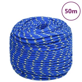 Blue polypropylene boat rope 8 mm 50 m by vidaXL, Ropes and metal cords - Ref: Foro24-152449, Price: 18,21 €, Discount: %