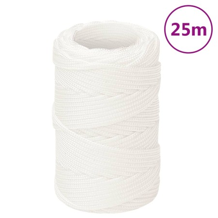 Intense white 2 mm 25 m polypropylene boat rope by vidaXL, Ropes and metal cords - Ref: Foro24-152529, Price: 11,02 €, Discou...