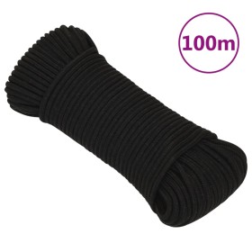 Cuerda de trabajo poliéster negro 3 mm 100 m de vidaXL, Sogas y cuerdas metálicas - Ref: Foro24-152799, Precio: 16,66 €, Desc...