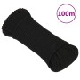 Black polyester work rope 3 mm 100 m by vidaXL, Ropes and metal cords - Ref: Foro24-152799, Price: 16,76 €, Discount: %