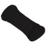 Cuerda de trabajo poliéster negro 3 mm 100 m