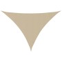 Toldo de vela triangular tela Oxford beige 3x4x5 m