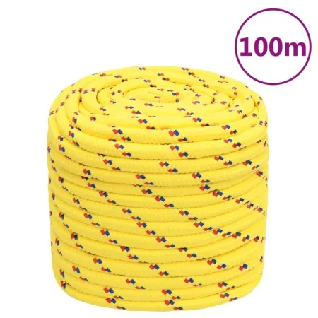 Yellow polypropylene boat rope 16 mm 100 m by vidaXL, Ropes and metal cords - Ref: Foro24-152627, Price: 80,59 €, Discount: %