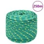 Green polypropylene boat rope 12 mm 250 m by vidaXL, Ropes and metal cords - Ref: Foro24-152726, Price: 122,55 €, Discount: %