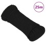 Schwarzes Polyester-Arbeitsseil 4 mm 25 m von vidaXL, Seile und Metallschnüre - Ref: Foro24-152802, Preis: 10,01 €, Rabatt: %