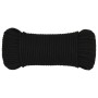 Schwarzes Polyester-Arbeitsseil 4 mm 25 m von vidaXL, Seile und Metallschnüre - Ref: Foro24-152802, Preis: 10,01 €, Rabatt: %