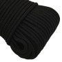Schwarzes Polyester-Arbeitsseil 4 mm 25 m von vidaXL, Seile und Metallschnüre - Ref: Foro24-152802, Preis: 10,01 €, Rabatt: %
