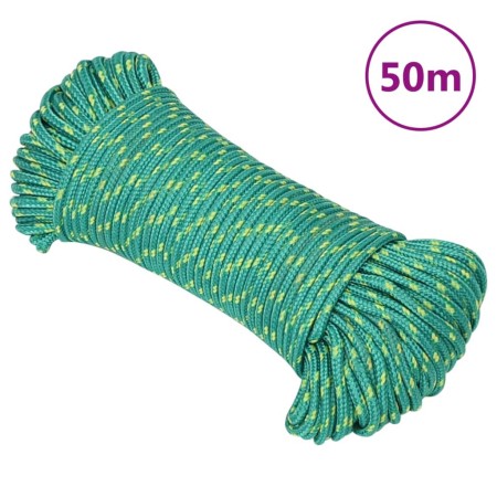 Grünes Polypropylen-Bootsseil 4 mm 50 m von vidaXL, Seile und Metallschnüre - Ref: Foro24-152699, Preis: 11,50 €, Rabatt: %