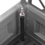 Arriate con enrejado y sistema de riego automático gris