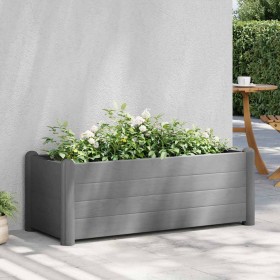 Arriate de jardín PP gris piedra 100x43x35 cm