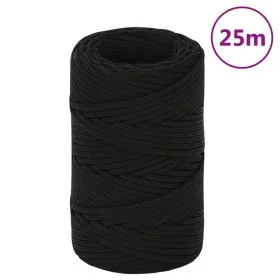 Schwarzes Polyester-Arbeitsseil 2 mm 25 m von vidaXL, Seile und Metallschnüre - Ref: Foro24-152792, Preis: 9,98 €, Rabatt: %