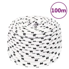 White polyester work rope 10 mm 100 m by vidaXL, Ropes and metal cords - Ref: Foro24-152773, Price: 51,36 €, Discount: %
