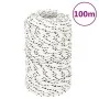 White polyester braided boat rope 2 mm x 100 m by vidaXL, Ropes and metal cords - Ref: Foro24-152743, Price: 12,27 €, Discoun...
