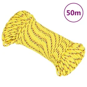 Yellow polypropylene boat rope 4 mm 50 m by vidaXL, Ropes and metal cords - Ref: Foro24-152593, Price: 10,14 €, Discount: %
