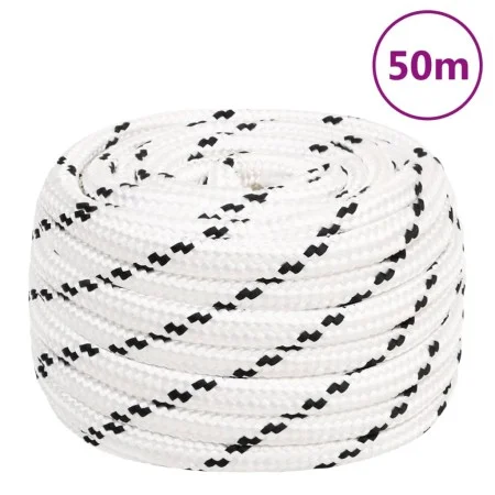 White polyester work rope 18 mm 50 m by vidaXL, Ropes and metal cords - Ref: Foro24-152787, Price: 59,44 €, Discount: %