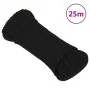 Schwarzes Polyester-Arbeitsseil 5 mm 25 m von vidaXL, Seile und Metallschnüre - Ref: Foro24-152807, Preis: 10,39 €, Rabatt: %