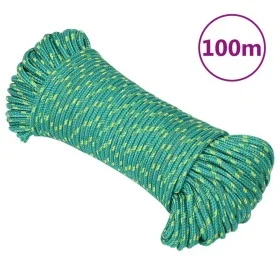 Green polypropylene boat rope 3 mm 100 m by vidaXL, Ropes and metal cords - Ref: Foro24-152695, Price: 14,63 €, Discount: %