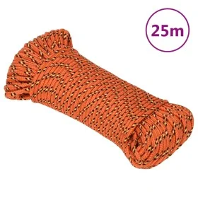 Orange 4 mm 25 m polypropylene boat rope by vidaXL, Ropes and metal cords - Ref: Foro24-152645, Price: 9,14 €, Discount: %
