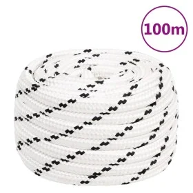 White polyester work rope 16 mm 100 m by vidaXL, Ropes and metal cords - Ref: Foro24-152785, Price: 104,08 €, Discount: %