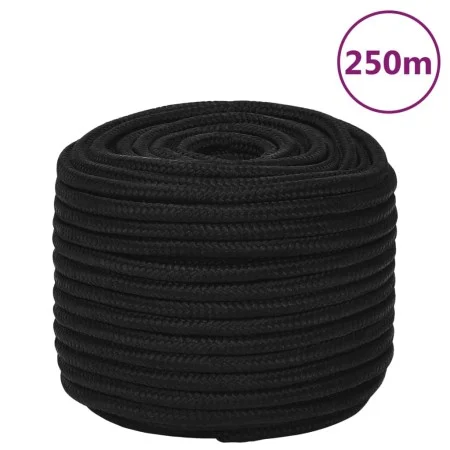 Black polyester work rope 12 mm 250 m by vidaXL, Ropes and metal cords - Ref: Foro24-152829, Price: 180,54 €, Discount: %