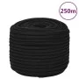 Schwarzes Polyester-Arbeitsseil 12 mm 250 m von vidaXL, Seile und Metallschnüre - Ref: Foro24-152829, Preis: 180,54 €, Rabatt: %
