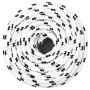 Braided white polyester boat rope 8 mm x 100 m by vidaXL, Ropes and metal cords - Ref: Foro24-152768, Price: 30,56 €, Discoun...