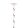 Braided white polyester boat rope 8 mm x 100 m by vidaXL, Ropes and metal cords - Ref: Foro24-152768, Price: 30,56 €, Discoun...