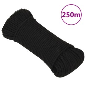 Cuerda de trabajo poliéster negro 5 mm 250 m de vidaXL, Sogas y cuerdas metálicas - Ref: Foro24-152810, Precio: 37,38 €, Desc...