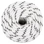 Weißes geflochtenes Polyester-Bootstauwerk 14 mmx250 m von vidaXL, Seile und Metallschnüre - Ref: Foro24-152782, Preis: 177,0...