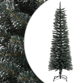 Árbol Navidad artificial estrecho con soporte PVC verde 150 cm