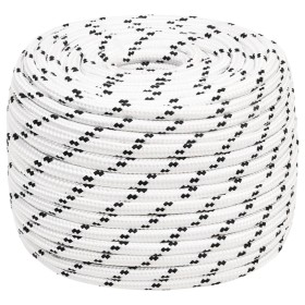 Cuerda para barco trenzada poliéster blanco 12 mmx25 m de vidaXL, Sogas y cuerdas metálicas - Ref: Foro24-152775, Precio: 25,...