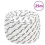 Braided white polyester boat rope 12 mm x 25 m by vidaXL, Ropes and metal cords - Ref: Foro24-152775, Price: 25,87 €, Discoun...