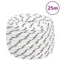 Cuerda para barco trenzada poliéster blanco 12 mmx25 m de vidaXL, Sogas y cuerdas metálicas - Ref: Foro24-152775, Precio: 22,...