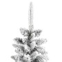 Árbol de Navidad artificial estrecho con nieve PVC y PE 150 cm