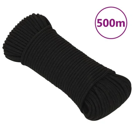 Black polyester work rope 5 mm 500 m by vidaXL, Ropes and metal cords - Ref: Foro24-152811, Price: 67,45 €, Discount: %