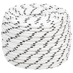 Cuerda para barco trenzada poliéster blanco 14 mmx25 m de vidaXL, Sogas y cuerdas metálicas - Ref: Foro24-152779, Precio: 27,...