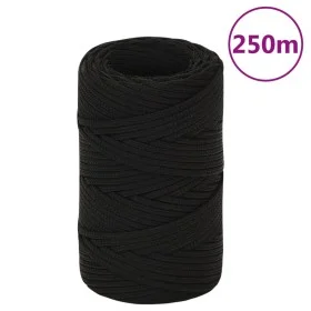 Schwarzes Polyester-Arbeitsseil 2 mm 250 m von vidaXL, Seile und Metallschnüre - Ref: Foro24-152795, Preis: 21,25 €, Rabatt: %